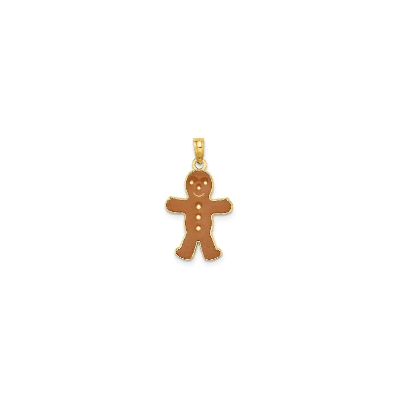 Enamel - Painted Owl Pendant in Vibrant Colors for a Playful LookGingerbread Man Pendant (14K) Enamel - Painted Owl Pendant in Vibrant Colors for a Playful LookGingerbread Man Pendant (14K)