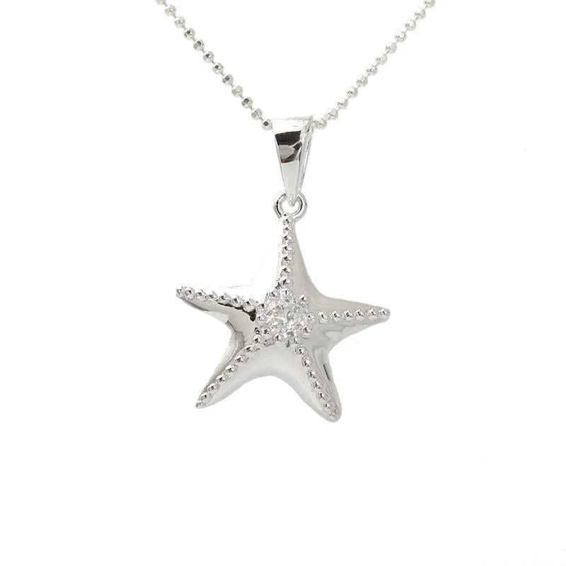 3D - Printed Owl Pendant Necklace in Recycled Plastic for Eco - Conscious FashionistasSterling Silver Starfish with CZ Pendant (Chain Sold Separately) 3D - Printed Owl Pendant Necklace in Recycled Plastic for Eco - Conscious FashionistasSterling Silver Starfish with CZ Pendant (Chain Sold Separately)