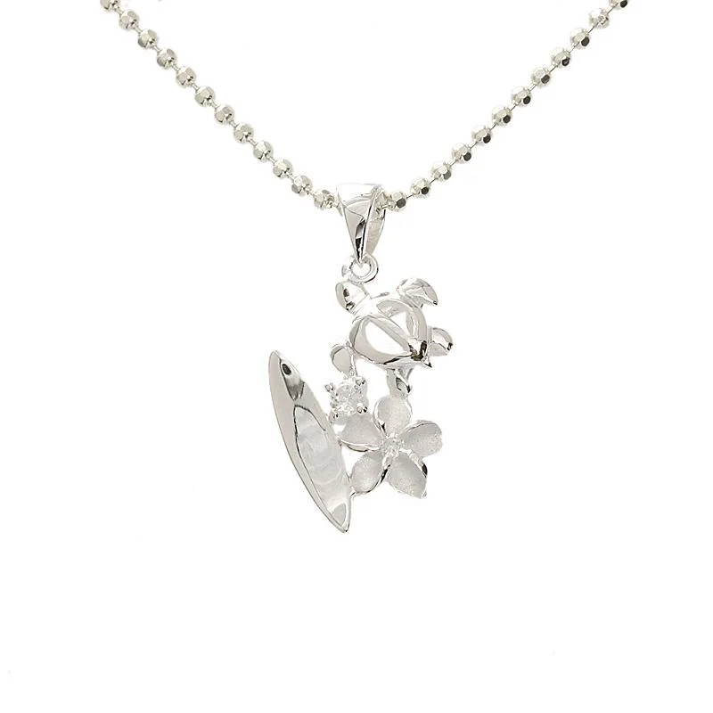 Dainty Gold - Plated Angel Wing Pendant Necklace for Sensitive Skin OwnersSterling Silver Surfboard, Honu (Turtle), Plumeria and CZ Pendant (Chain Sold Separately) Dainty Gold - Plated Angel Wing Pendant Necklace for Sensitive Skin OwnersSterling Silver Surfboard, Honu (Turtle), Plumeria and CZ Pendant (Chain Sold Separately)