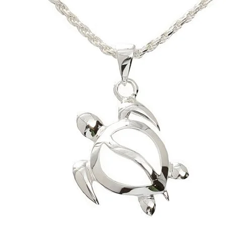 Custom - Engraved Initial Pendant Necklace in Sterling Silver for Mother's Day GiftSterling Silver Left Side Honu (Hawaiian Turtle) Pendant (Chain Sold Separately) Custom - Engraved Initial Pendant Necklace in Sterling Silver for Mother's Day GiftSterling Silver Left Side Honu (Hawaiian Turtle) Pendant (Chain Sold Separately)