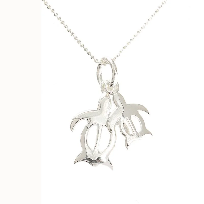 LED - Illuminated Moon Pendant Necklace for Nighttime EventsSterling Silver Double Honu (Hawaiian Turtle) Pendant (Chain Sold Separately) LED - Illuminated Moon Pendant Necklace for Nighttime EventsSterling Silver Double Honu (Hawaiian Turtle) Pendant (Chain Sold Separately)