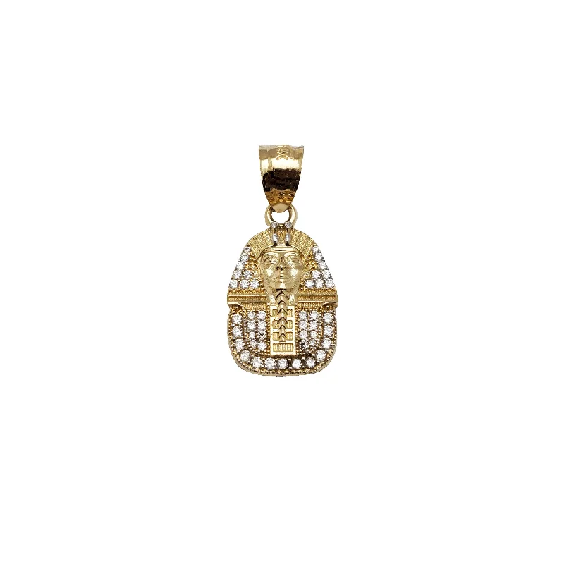 Laser - Cut Woodland Scene Pendant for Nature EnthusiastsIced-Out Pharaoh Pendant (14K) Laser - Cut Woodland Scene Pendant for Nature EnthusiastsIced-Out Pharaoh Pendant (14K)