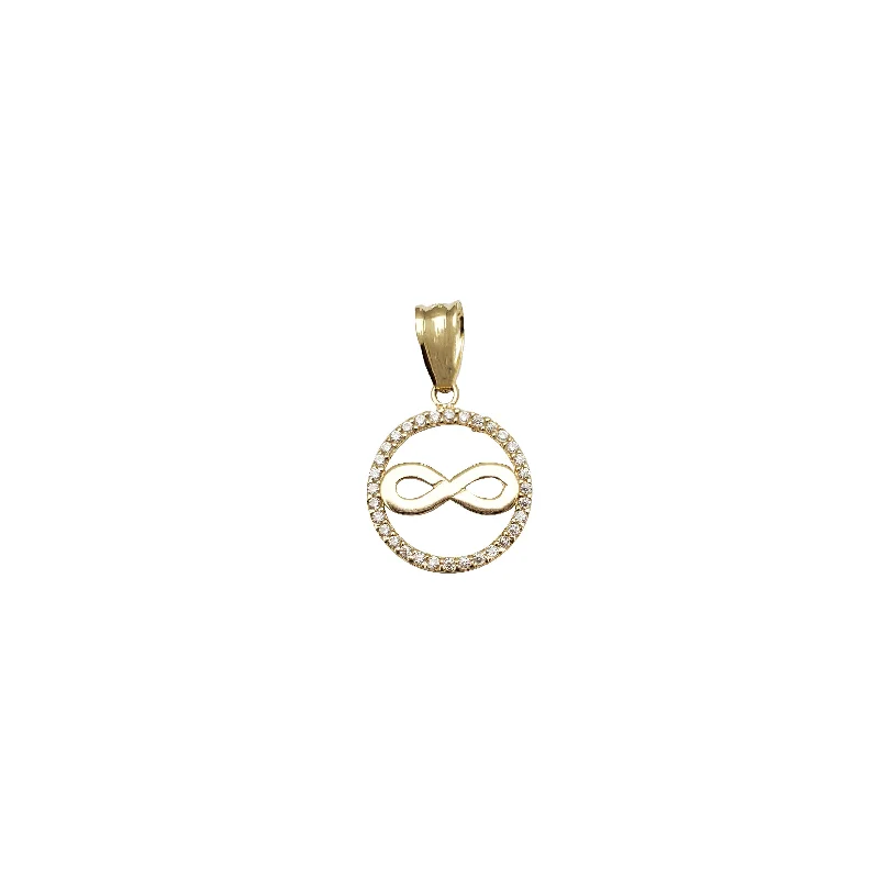 Laser - Cut Woodland Scene Pendant for Nature EnthusiastsInfinity Circle Cz Pendant (14K) Laser - Cut Woodland Scene Pendant for Nature EnthusiastsInfinity Circle Cz Pendant (14K)