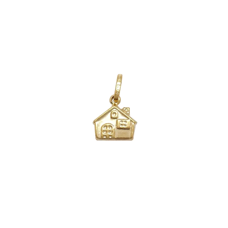 Puffy House Pendant (14K)