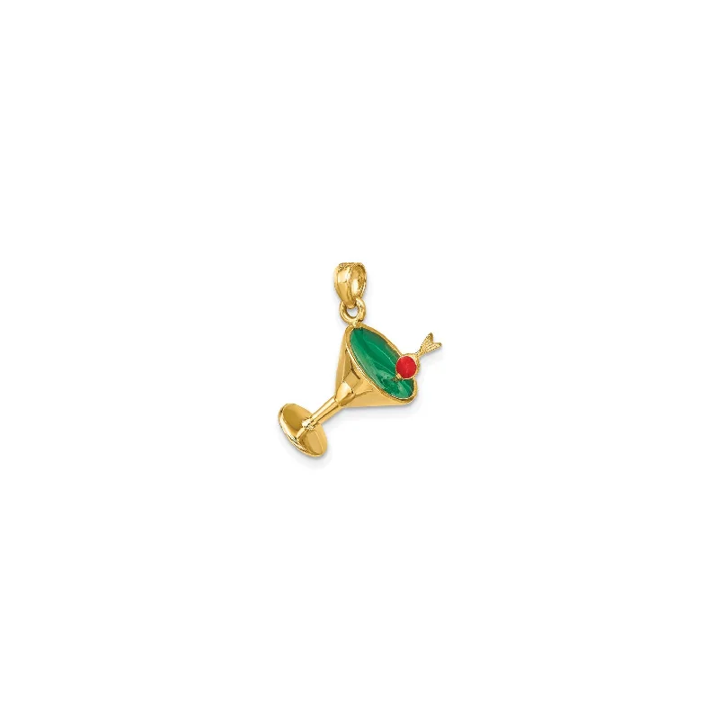Pearl - Embellished Floral Pendant for a Feminine and Romantic LookMartini Cocktail Pendant (14K)
