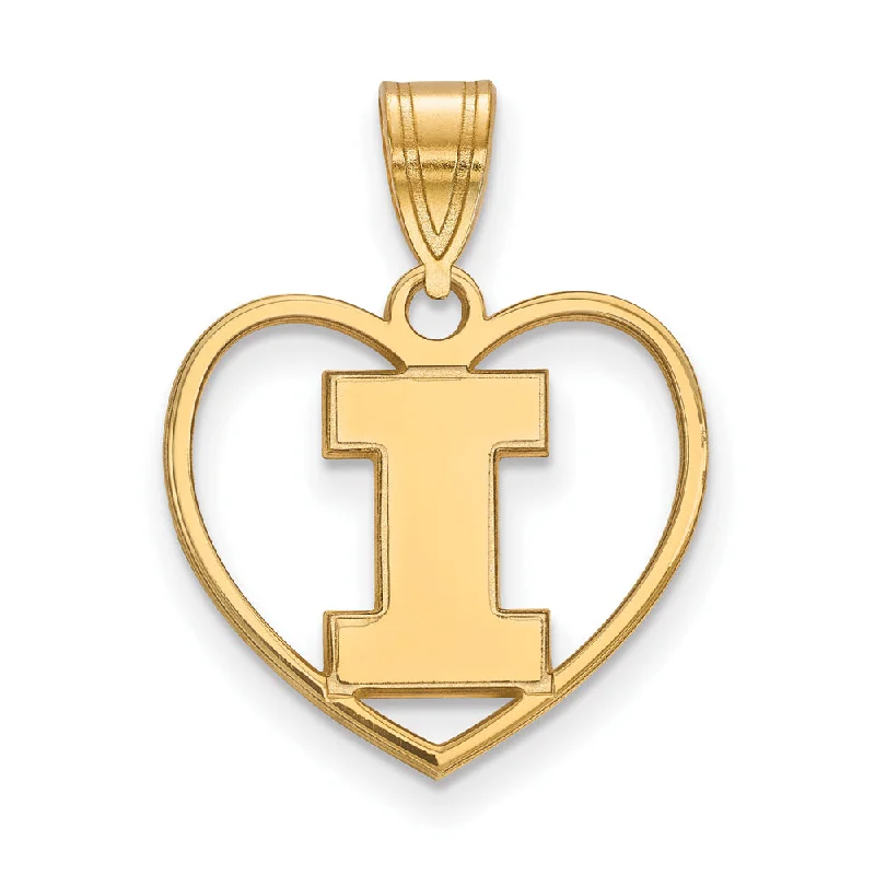 Enamel - Painted Owl Pendant in Vibrant Colors for a Playful Look14k Gold Plated Silver U. of Illinois Initial I Heart Pendant Enamel - Painted Owl Pendant in Vibrant Colors for a Playful Look14k Gold Plated Silver U. of Illinois Initial I Heart Pendant