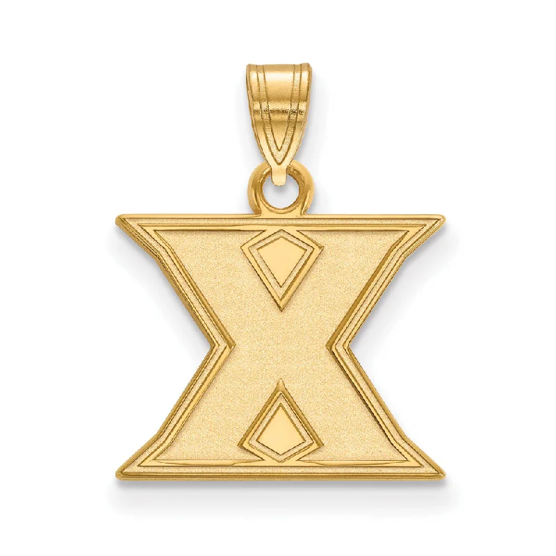 Handmade Leather - Wrapped Crystal Pendant for a Bohemian Aesthetic14k Gold Plated Silver Xavier U. Small Initial X Pendant