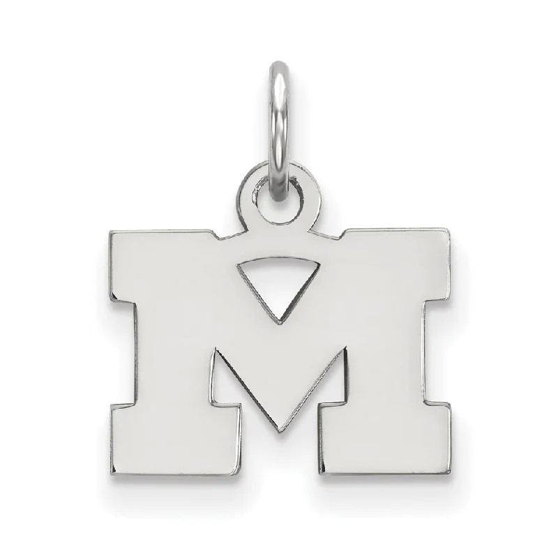 Pearl - Embellished Floral Pendant for a Feminine and Romantic Look14k White Gold U. of Michigan XS (Tiny) Initial M Charm or Pendant