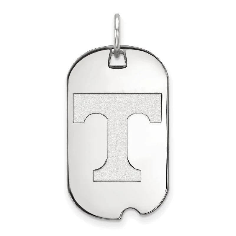 Customized Birthstone Pendant with Engraved Name for a Personalized Touch14k White Gold U. of Tennessee Initial T Dog Tag Pendant Customized Birthstone Pendant with Engraved Name for a Personalized Touch14k White Gold U. of Tennessee Initial T Dog Tag Pendant