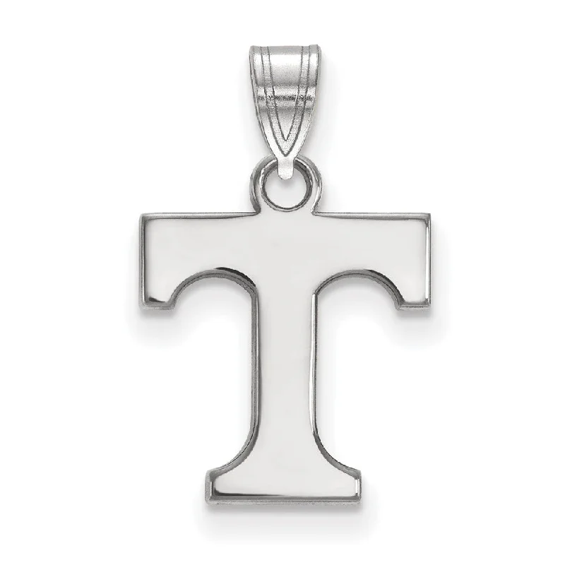 14k White Gold U. of Tennessee Small Initial T Pendant