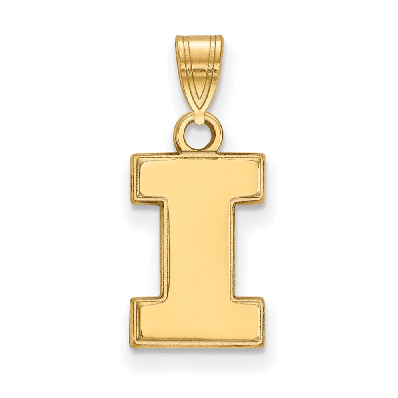 14k Yellow Gold U. of Illinois Small Initial I Pendant