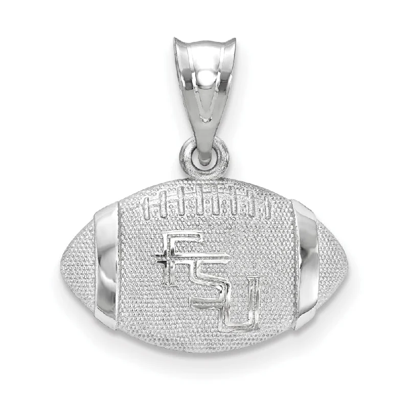 LED - Illuminated Moon Pendant Necklace for Nighttime EventsSterling Silver Florida State 3D Football w Logo Pendant LED - Illuminated Moon Pendant Necklace for Nighttime EventsSterling Silver Florida State 3D Football w Logo Pendant
