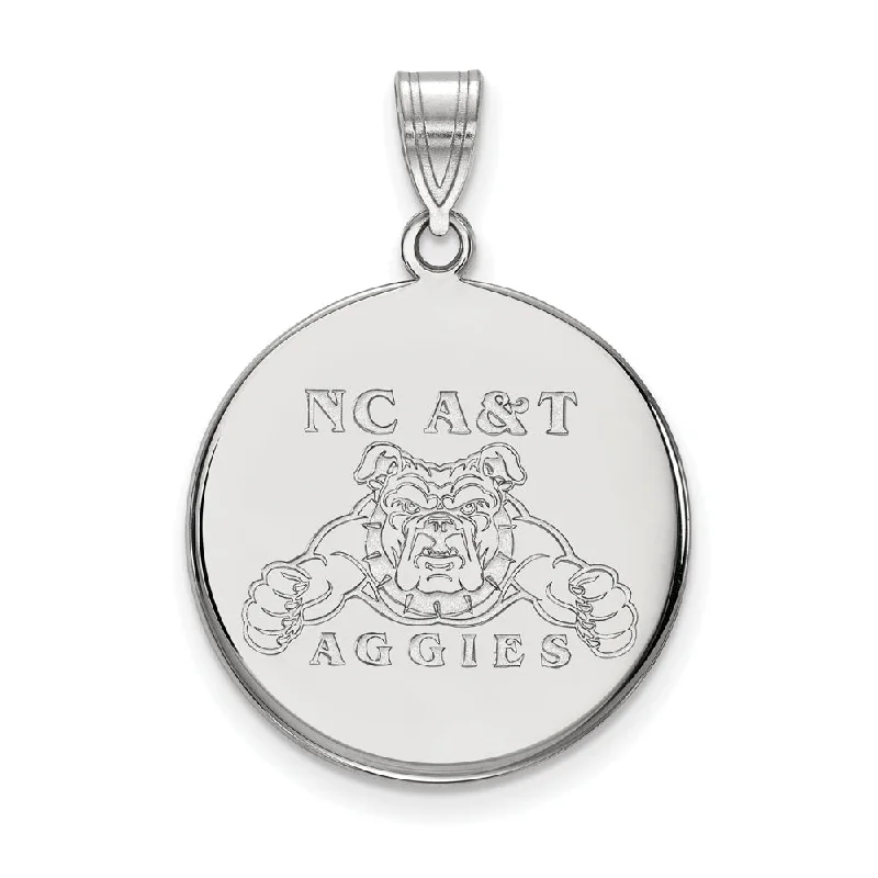Braided Hemp Rope Necklace with a Seashell Pendant for Summer BeachgoersSterling Silver North Carolina A&T Large Disc Pendant Braided Hemp Rope Necklace with a Seashell Pendant for Summer BeachgoersSterling Silver North Carolina A&T Large Disc Pendant