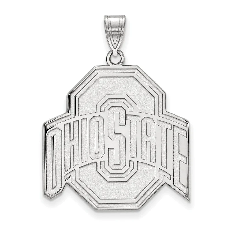 Minimalist Black Onyx Round Pendant Necklace with a Leather Cord for Boho - Chic OutfitsSterling Silver Ohio State XL Logo Pendant Minimalist Black Onyx Round Pendant Necklace with a Leather Cord for Boho - Chic OutfitsSterling Silver Ohio State XL Logo Pendant