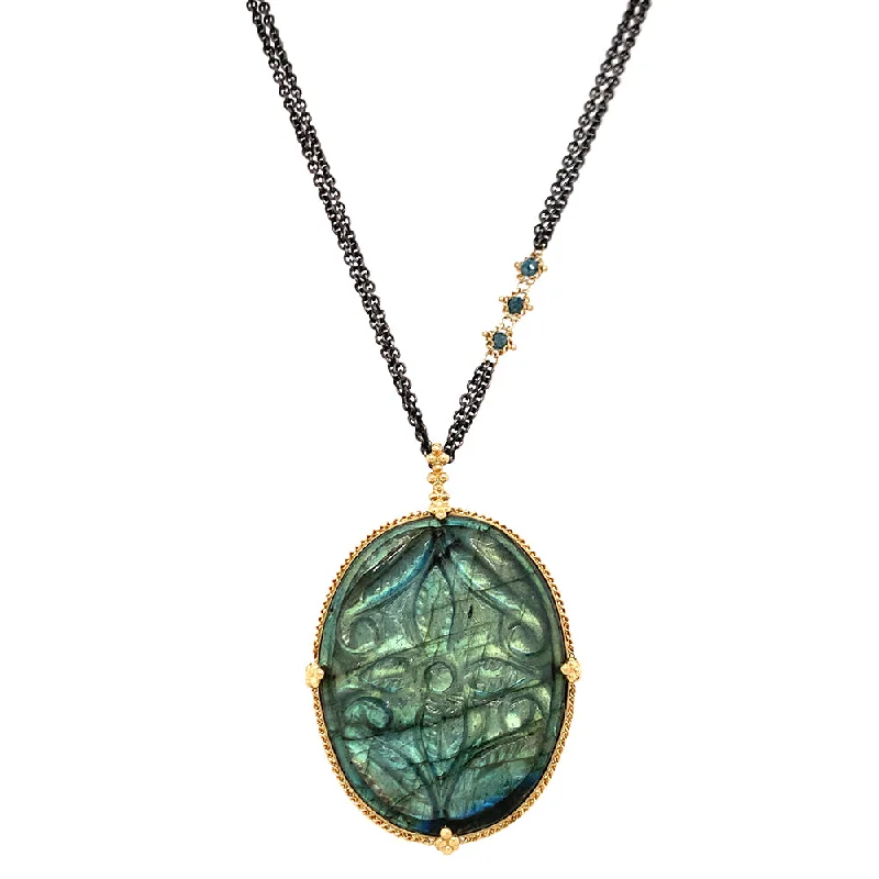 Magnetic - Closure Pendant Necklace with a Hidden Compartment for Secret KeepersOne-of-a-Kind Labradorite & Diamond Rondelle Necklace - "Mystic Lake" Magnetic - Closure Pendant Necklace with a Hidden Compartment for Secret KeepersOne-of-a-Kind Labradorite & Diamond Rondelle Necklace - "Mystic Lake"