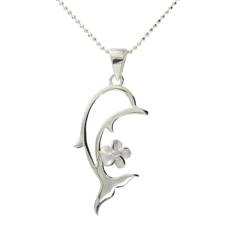 Tassel - Trimmed Amethyst Pendant Necklace for Festival - GoersSterling Silver Plumeria with CZ and Dolphin Outline Pendant (Chain Sold Separately) Tassel - Trimmed Amethyst Pendant Necklace for Festival - GoersSterling Silver Plumeria with CZ and Dolphin Outline Pendant (Chain Sold Separately)