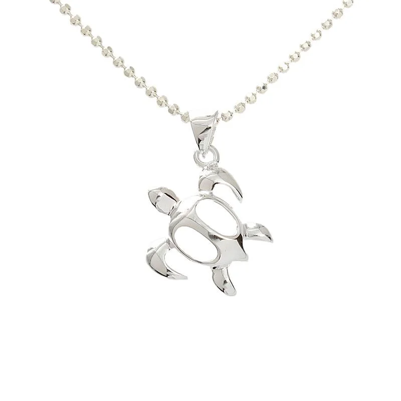 Magnetic - Closure Pendant Necklace with a Hidden Compartment for Secret KeepersSterling Silver Left Side Honu (Hawaiian Turtle) Pendant (Chain Sold Separately) Magnetic - Closure Pendant Necklace with a Hidden Compartment for Secret KeepersSterling Silver Left Side Honu (Hawaiian Turtle) Pendant (Chain Sold Separately)