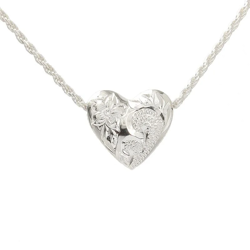 Heart - Shaped Garnet Pendant Necklace with a Pearl - Accented Chain for a Romantic Valentine's DaySterling Silver Hawaiian Scroll Oval Heart Pendant (Chain Sold Separately) Heart - Shaped Garnet Pendant Necklace with a Pearl - Accented Chain for a Romantic Valentine's DaySterling Silver Hawaiian Scroll Oval Heart Pendant (Chain Sold Separately)