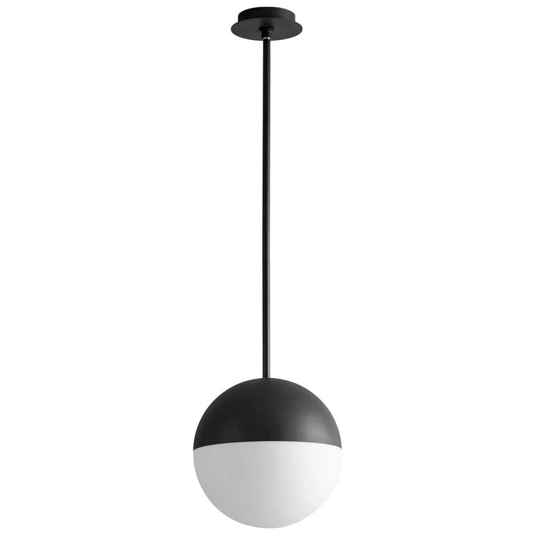 LED - Illuminated Moon Pendant Necklace for Nighttime EventsMondo Single-Light 12" Globe Pendant - Black LED - Illuminated Moon Pendant Necklace for Nighttime EventsMondo Single-Light 12" Globe Pendant - Black
