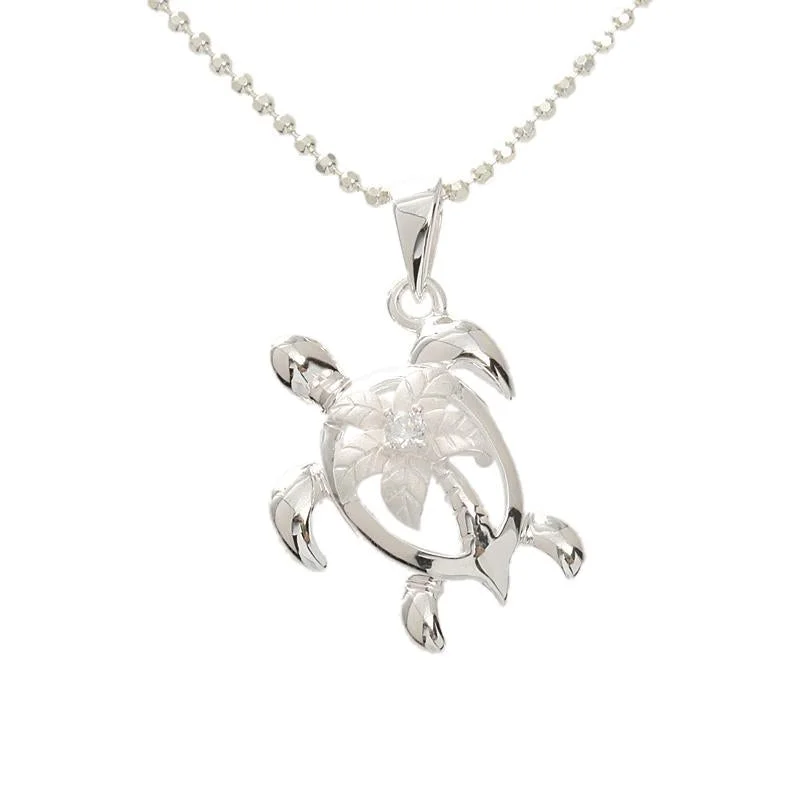 Zodiac Sign Pendant Necklace in Rose Gold for Astrology EnthusiastsSterling Silver Palm Tree with CZ in Left Side Honu (Hawaiian Turtle) Pendant (Chain Sold Separately) Zodiac Sign Pendant Necklace in Rose Gold for Astrology EnthusiastsSterling Silver Palm Tree with CZ in Left Side Honu (Hawaiian Turtle) Pendant (Chain Sold Separately)
