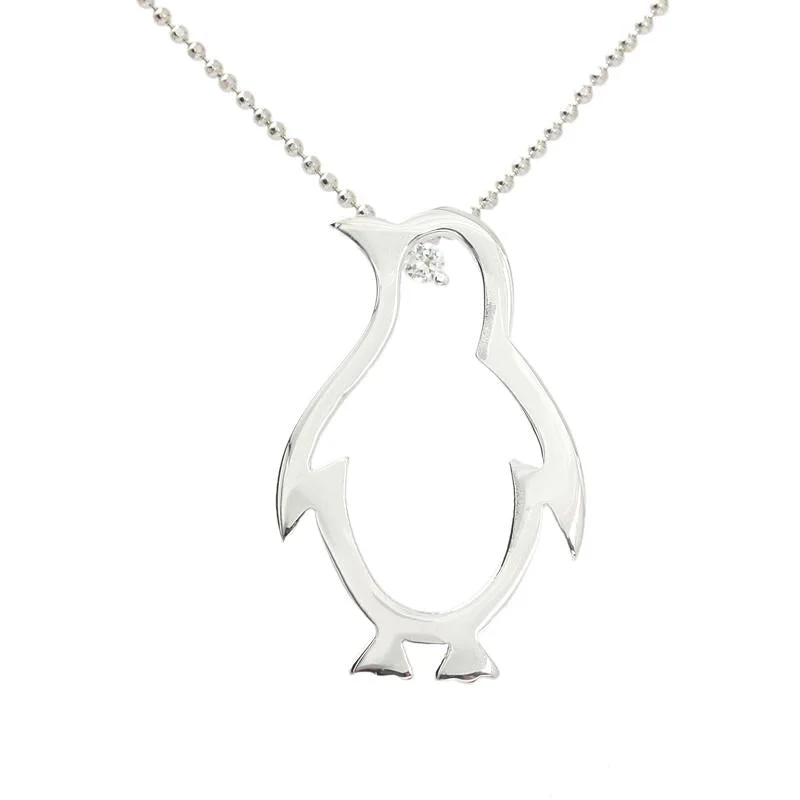 Custom - Engraved Initial Pendant Necklace in Sterling Silver for Mother's Day GiftSterling Silver Penguin Outline Pendant (Chain Sold Separately) Custom - Engraved Initial Pendant Necklace in Sterling Silver for Mother's Day GiftSterling Silver Penguin Outline Pendant (Chain Sold Separately)