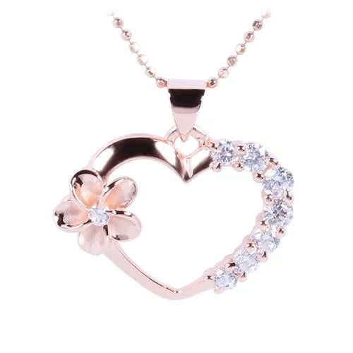Hammered Copper Tree Pendant Necklace for Nature - Inspired Home Decor EnthusiastsSterling Silver Pink Gold Plated Heart Side CZ and Plumeria Pendant (Chain Sold Separately) Hammered Copper Tree Pendant Necklace for Nature - Inspired Home Decor EnthusiastsSterling Silver Pink Gold Plated Heart Side CZ and Plumeria Pendant (Chain Sold Separately)
