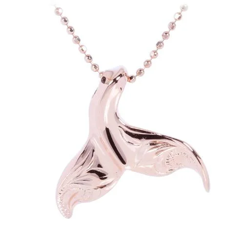 LED - Illuminated Moon Pendant Necklace for Nighttime EventsSterling Silver Pink Gold Plated Hawaiian Scroll Small Whale Tail Pendant (Chain Sold Separately) LED - Illuminated Moon Pendant Necklace for Nighttime EventsSterling Silver Pink Gold Plated Hawaiian Scroll Small Whale Tail Pendant (Chain Sold Separately)