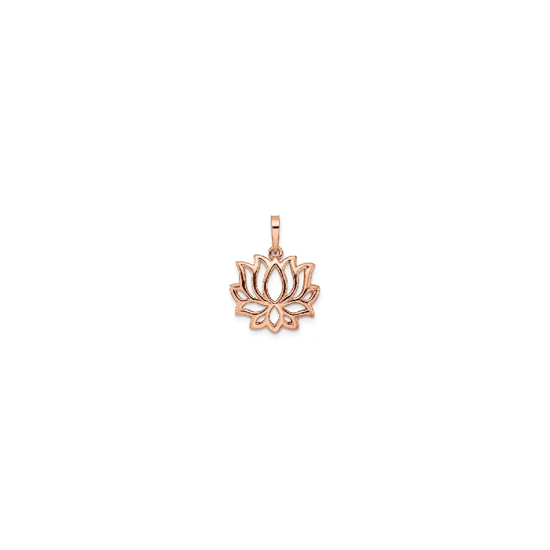 Zodiac Sign Pendant Necklace in Rose Gold for Astrology EnthusiastsPink Lotus Flower Cut-Out Pendant (Silver)