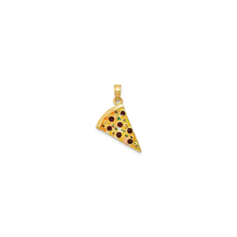 Magnetic - Locking Pendant with Hidden Compartment for Secret MessagesPizza Slice Pendant (14K) Magnetic - Locking Pendant with Hidden Compartment for Secret MessagesPizza Slice Pendant (14K)