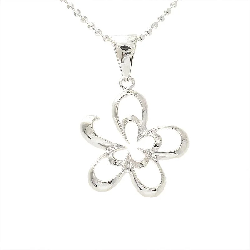 Dainty Gold - Plated Angel Wing Pendant Necklace for Sensitive Skin OwnersSterling Silver Double Plumeria Outline Pendant (Chain Sold Separately) Dainty Gold - Plated Angel Wing Pendant Necklace for Sensitive Skin OwnersSterling Silver Double Plumeria Outline Pendant (Chain Sold Separately)