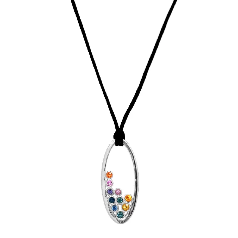 Pave - Set Cubic Zirconia Crown Pendant Necklace for Little Princess - Themed Birthday PartiesRainbow Montana Sapphire Bubble Necklace - "In Sunlight After Rain" Pave - Set Cubic Zirconia Crown Pendant Necklace for Little Princess - Themed Birthday PartiesRainbow Montana Sapphire Bubble Necklace - "In Sunlight After Rain"