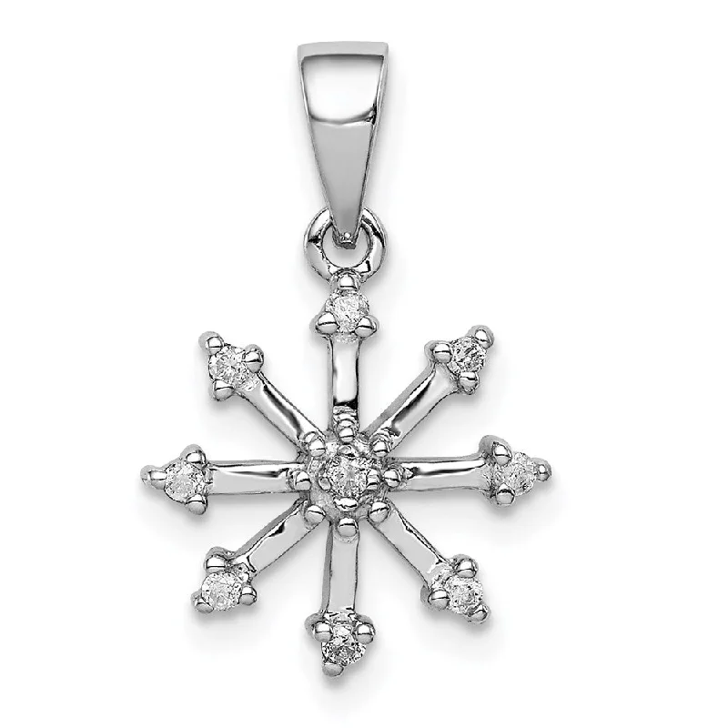 Double - Sided Pendant Necklace with a Photo Insert for Memory - KeepersRhodium Diamond Snowflake Pendant in Sterling Silver Double - Sided Pendant Necklace with a Photo Insert for Memory - KeepersRhodium Diamond Snowflake Pendant in Sterling Silver