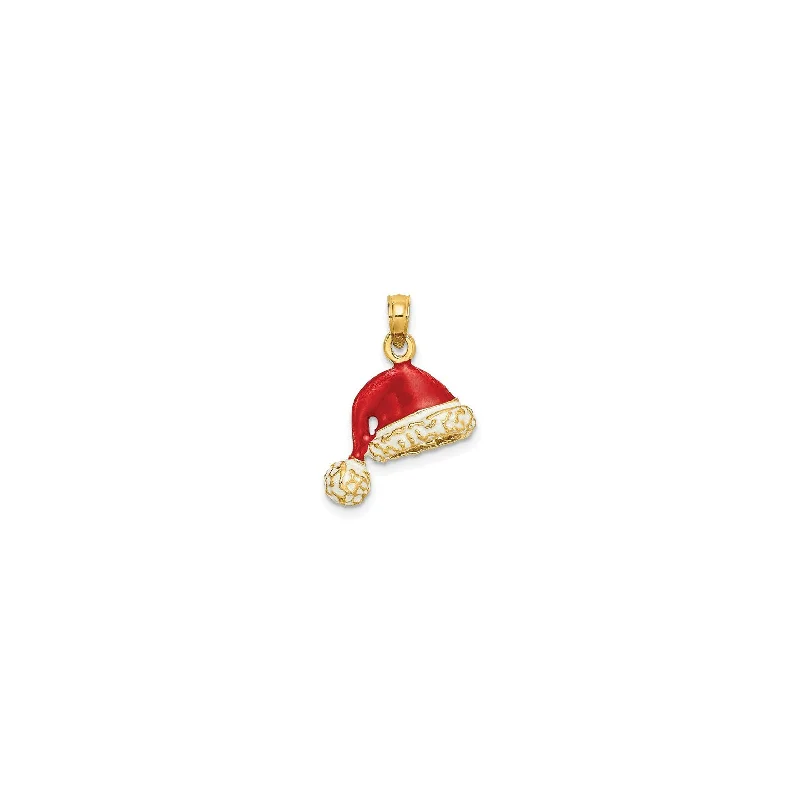 Mother - of - Pearl Inlaid Seahorse Pendant for Beach LoversSanta Claus Hat Pendant (14K) Mother - of - Pearl Inlaid Seahorse Pendant for Beach LoversSanta Claus Hat Pendant (14K)