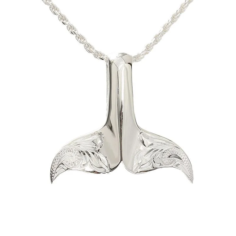 Dainty Gold - Plated Angel Wing Pendant Necklace for Sensitive Skin OwnersSterling Silver Hawaiian Scroll Whale Tail Pendant (L/XL) (Chain Sold Separately) Dainty Gold - Plated Angel Wing Pendant Necklace for Sensitive Skin OwnersSterling Silver Hawaiian Scroll Whale Tail Pendant (L/XL) (Chain Sold Separately)