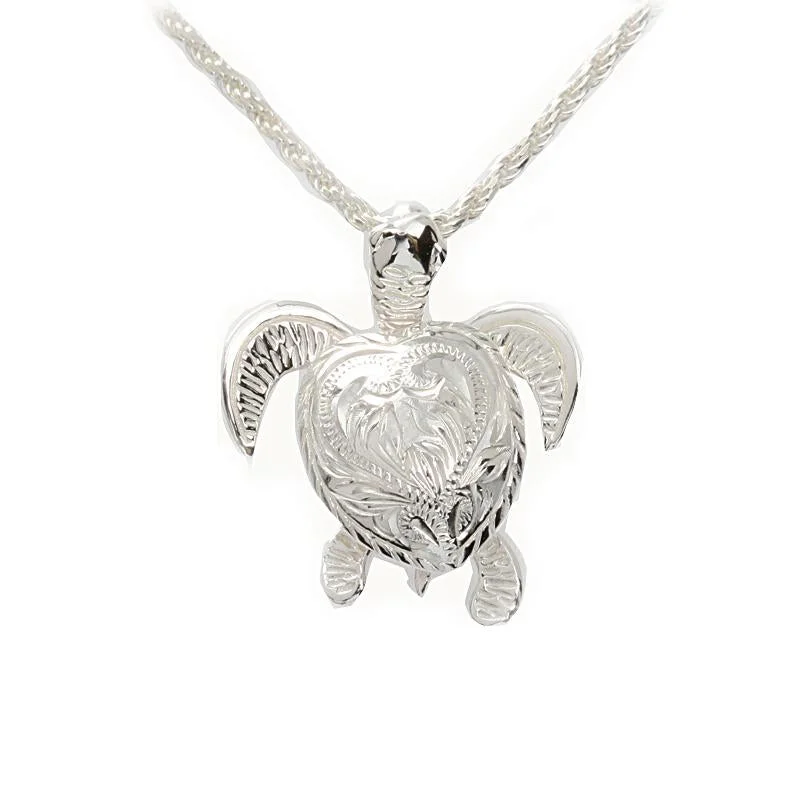 Custom - Engraved Initial Pendant Necklace in Sterling Silver for Mother's Day GiftSterling Silver Hawaiian Scroll Honu (Hawaiian Turtle) Moveable Leg Pendant (Chain Sold Separately) Custom - Engraved Initial Pendant Necklace in Sterling Silver for Mother's Day GiftSterling Silver Hawaiian Scroll Honu (Hawaiian Turtle) Moveable Leg Pendant (Chain Sold Separately)