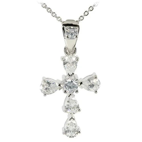 Dainty Gold - Plated Angel Wing Pendant Necklace for Sensitive Skin OwnersSterling Silver Clear CZ Cross Pendant (Chain Sold Separately) Dainty Gold - Plated Angel Wing Pendant Necklace for Sensitive Skin OwnersSterling Silver Clear CZ Cross Pendant (Chain Sold Separately)