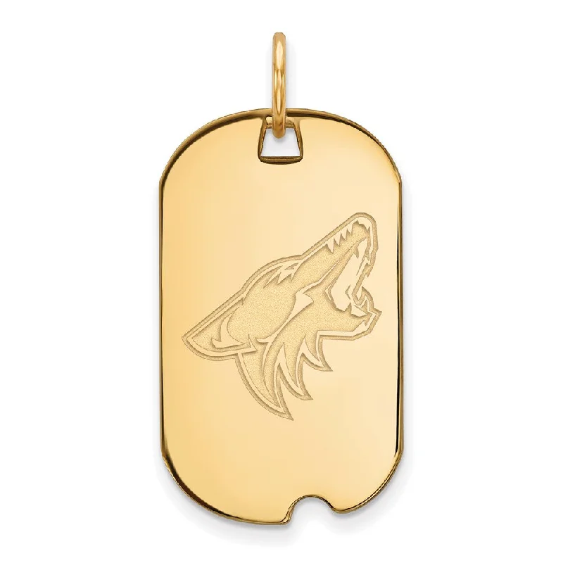 Military - Inspired Dog Tag Pendant with Engraved Service NumbersSS 14k Yellow Gold Plated NHL Arizona Coyotes Dog Tag Pendant Military - Inspired Dog Tag Pendant with Engraved Service NumbersSS 14k Yellow Gold Plated NHL Arizona Coyotes Dog Tag Pendant