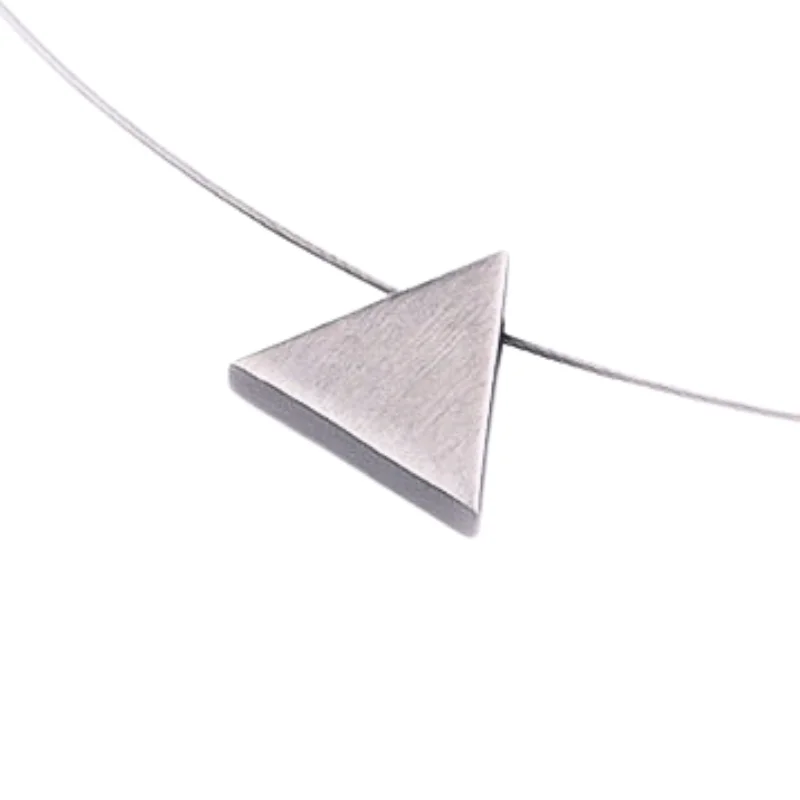 Double - Sided Pendant Necklace with a Photo Insert for Memory - KeepersStainless Steel Pendant - "Triangle" Double - Sided Pendant Necklace with a Photo Insert for Memory - KeepersStainless Steel Pendant - "Triangle"