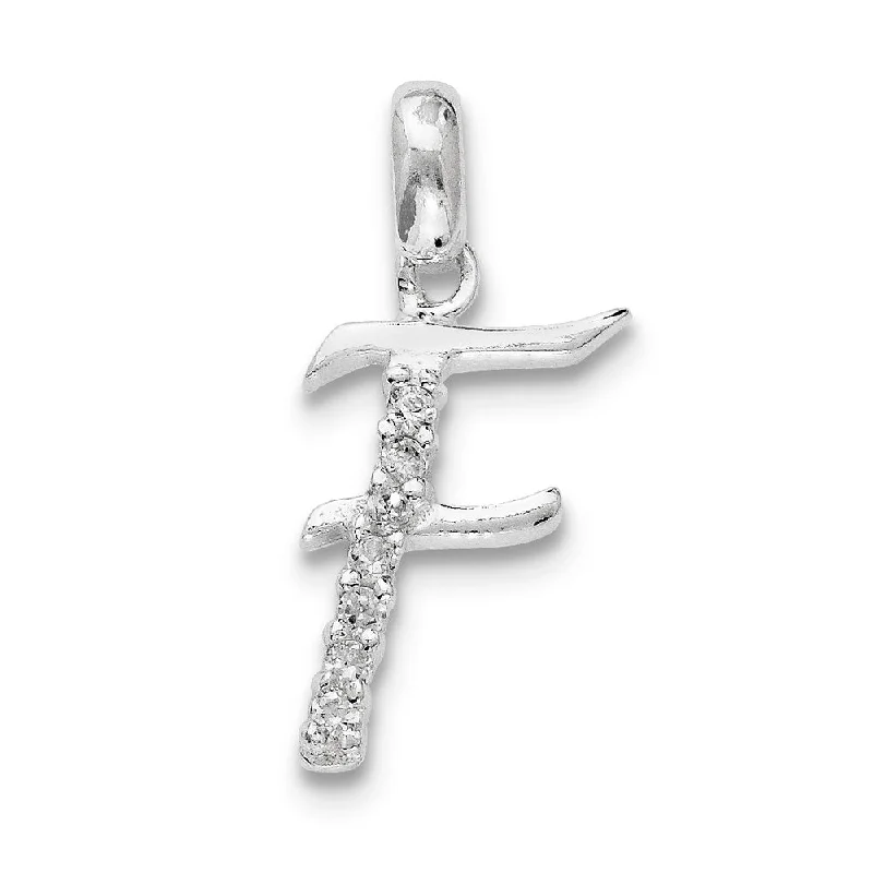Heart - Shaped Garnet Pendant Necklace with a Pearl - Accented Chain for a Romantic Valentine's DaySterling Silver and CZ, Lauren Collection, Initial F Pendant Heart - Shaped Garnet Pendant Necklace with a Pearl - Accented Chain for a Romantic Valentine's DaySterling Silver and CZ, Lauren Collection, Initial F Pendant