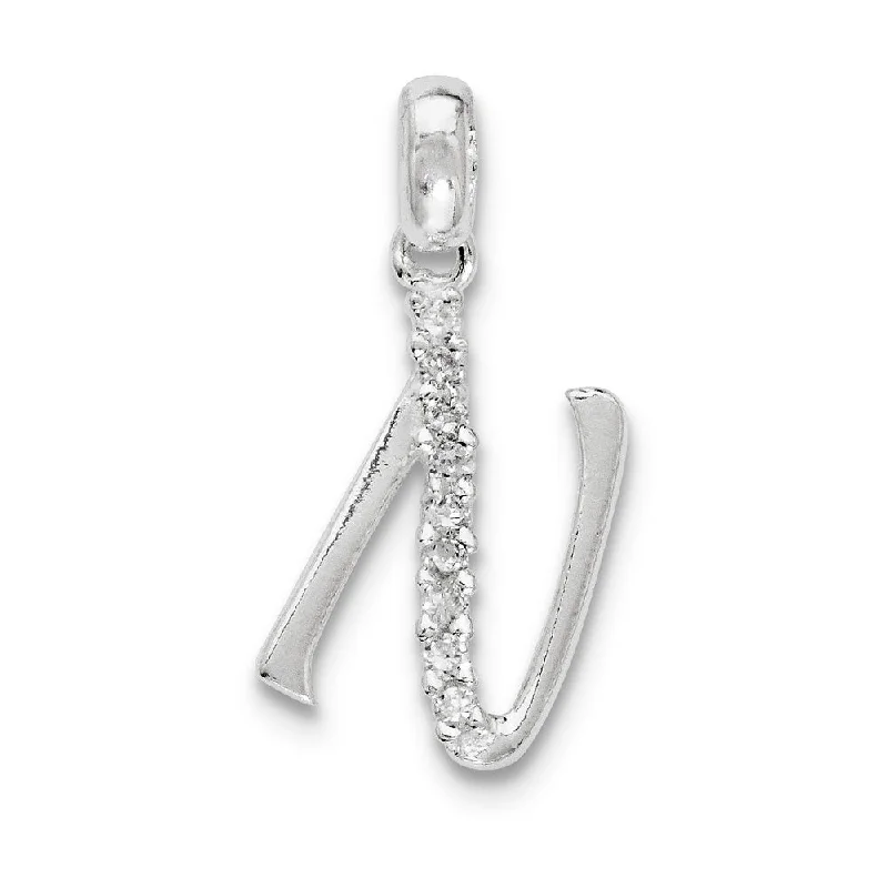 Multi - Colored Beaded Starfish Pendant Necklace for Beach - Themed WeddingsSterling Silver and CZ, Lauren Collection, Initial N Pendant Multi - Colored Beaded Starfish Pendant Necklace for Beach - Themed WeddingsSterling Silver and CZ, Lauren Collection, Initial N Pendant