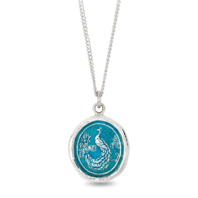 Heart - Shaped Garnet Pendant Necklace with a Pearl - Accented Chain for a Romantic Valentine's DaySterling Silver 'Capri Blue' Peacock Talisman Necklace - "Peacock" Heart - Shaped Garnet Pendant Necklace with a Pearl - Accented Chain for a Romantic Valentine's DaySterling Silver 'Capri Blue' Peacock Talisman Necklace - "Peacock"