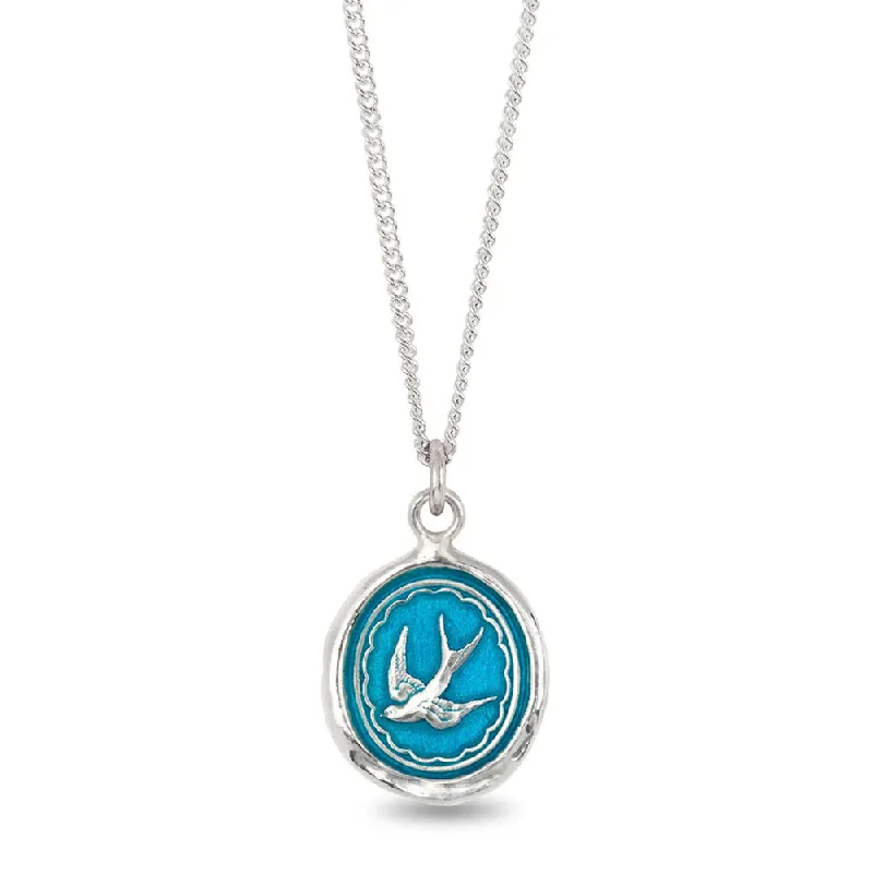 Pave - Set Cubic Zirconia Crown Pendant Necklace for Little Princess - Themed Birthday PartiesSterling Silver 'Capri Blue' Swallow Talisman Necklace - "Free Spirited" Pave - Set Cubic Zirconia Crown Pendant Necklace for Little Princess - Themed Birthday PartiesSterling Silver 'Capri Blue' Swallow Talisman Necklace - "Free Spirited"