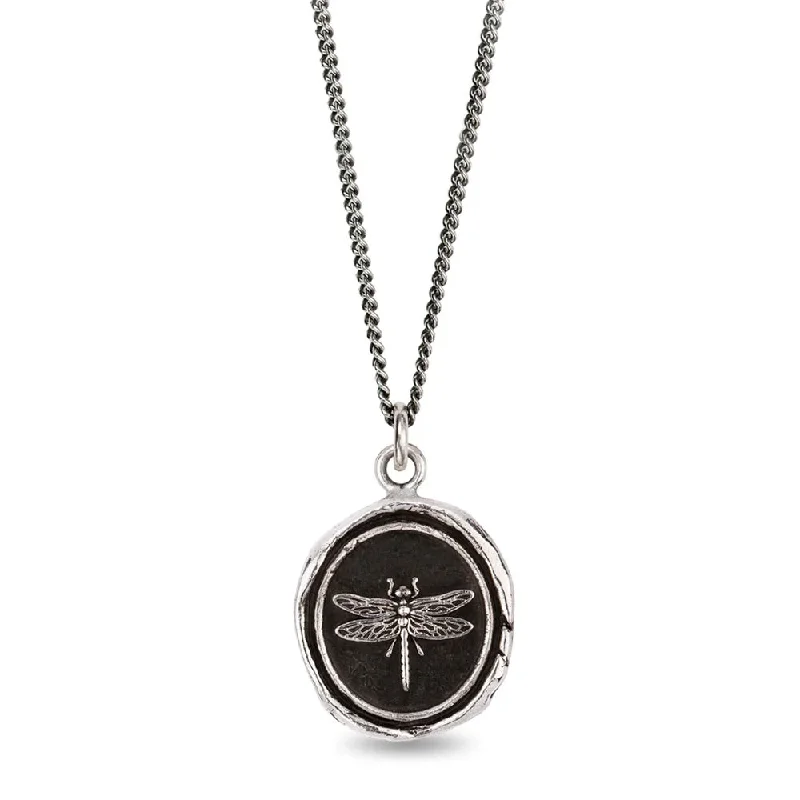 LED - Illuminated Moon Pendant Necklace for Nighttime EventsSterling Silver Dragonfly Talisman Necklace - "Dragonfly" LED - Illuminated Moon Pendant Necklace for Nighttime EventsSterling Silver Dragonfly Talisman Necklace - "Dragonfly"
