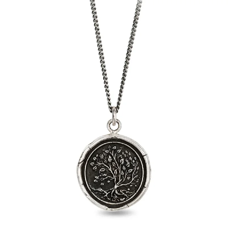 Heart - Shaped Garnet Pendant Necklace with a Pearl - Accented Chain for a Romantic Valentine's DaySterling Silver Tree Talisman Necklace - "Tree of Life" Heart - Shaped Garnet Pendant Necklace with a Pearl - Accented Chain for a Romantic Valentine's DaySterling Silver Tree Talisman Necklace - "Tree of Life"