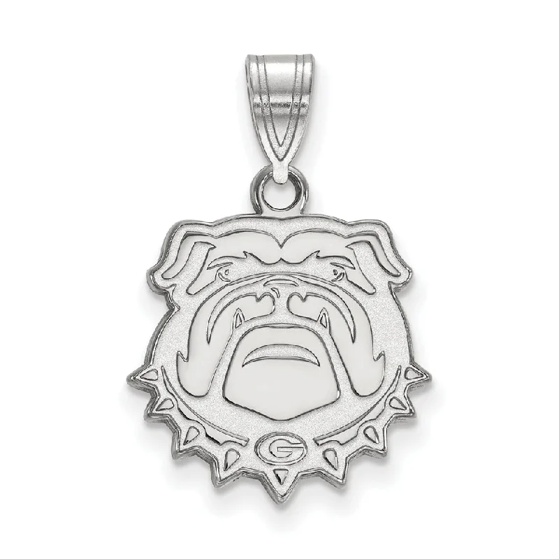 Hypoallergenic Stainless Steel Dog Tag Pendant Necklace for Active MenSterling Silver U. of Georgia Medium Bulldog Pendant