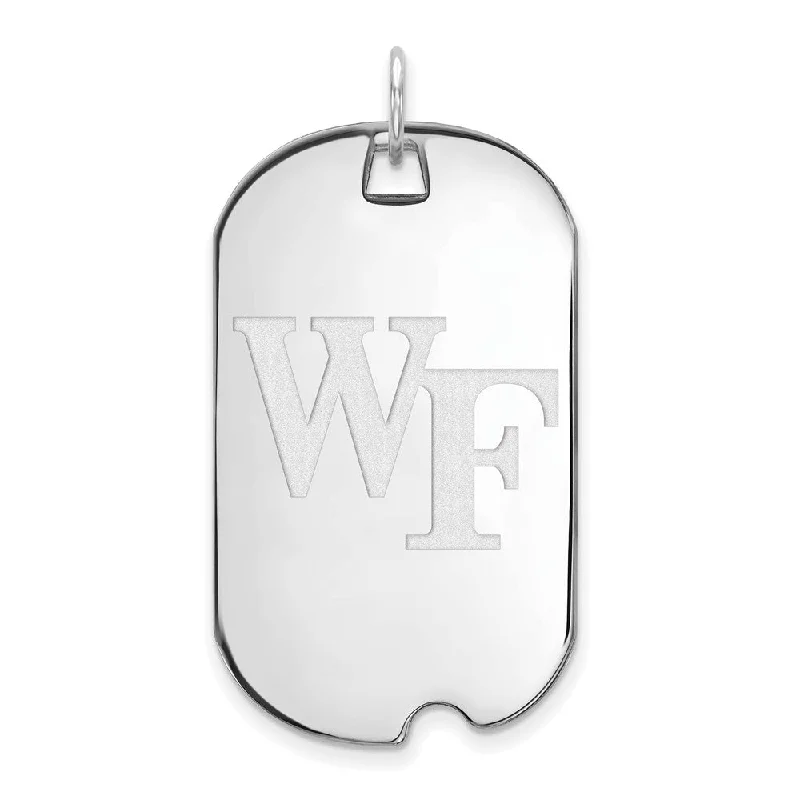 Enamel - Painted Owl Pendant in Vibrant Colors for a Playful LookSterling Silver Wake Forest U. Large 'WF' Dog Tag Pendant Enamel - Painted Owl Pendant in Vibrant Colors for a Playful LookSterling Silver Wake Forest U. Large 'WF' Dog Tag Pendant