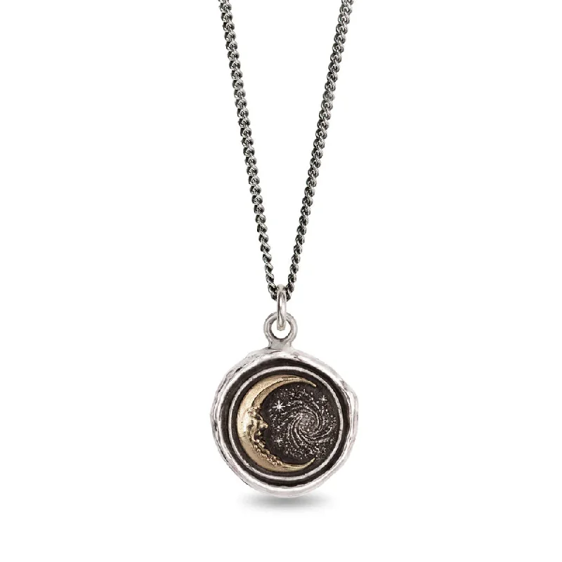 Pave - Set Cubic Zirconia Crown Pendant Necklace for Little Princess - Themed Birthday PartiesSterling Silver & Yellow Gold Moon & Galaxy Talisman Necklace - "Trust the Universe" Pave - Set Cubic Zirconia Crown Pendant Necklace for Little Princess - Themed Birthday PartiesSterling Silver & Yellow Gold Moon & Galaxy Talisman Necklace - "Trust the Universe"