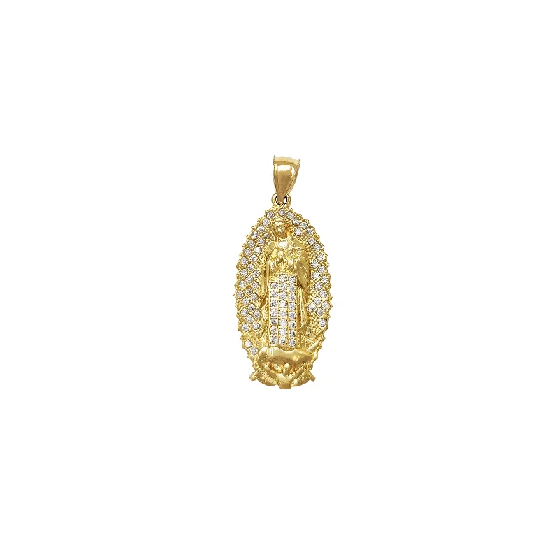 Double - Heart Pendant with Interlocking Design for CouplesStone-Set Virgin Mary Pendant (14K) Double - Heart Pendant with Interlocking Design for CouplesStone-Set Virgin Mary Pendant (14K)