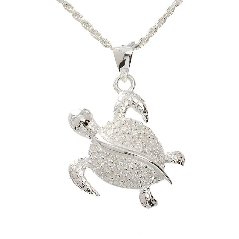 Multi - Colored Beaded Starfish Pendant Necklace for Beach - Themed WeddingsSterling Silver Left Side Honu (Hawaiian Turtle) with CZ Pendant (Chain Sold Separately) Multi - Colored Beaded Starfish Pendant Necklace for Beach - Themed WeddingsSterling Silver Left Side Honu (Hawaiian Turtle) with CZ Pendant (Chain Sold Separately)