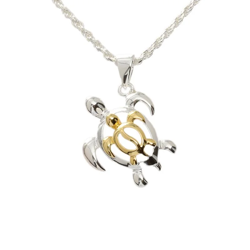 Zodiac Sign Pendant Necklace in Rose Gold for Astrology EnthusiastsSterling Silver Two Tone Yellow Gold Plated Left Side Double Honu (Turtle) Pendant (Chain Sold Separately) Zodiac Sign Pendant Necklace in Rose Gold for Astrology EnthusiastsSterling Silver Two Tone Yellow Gold Plated Left Side Double Honu (Turtle) Pendant (Chain Sold Separately)